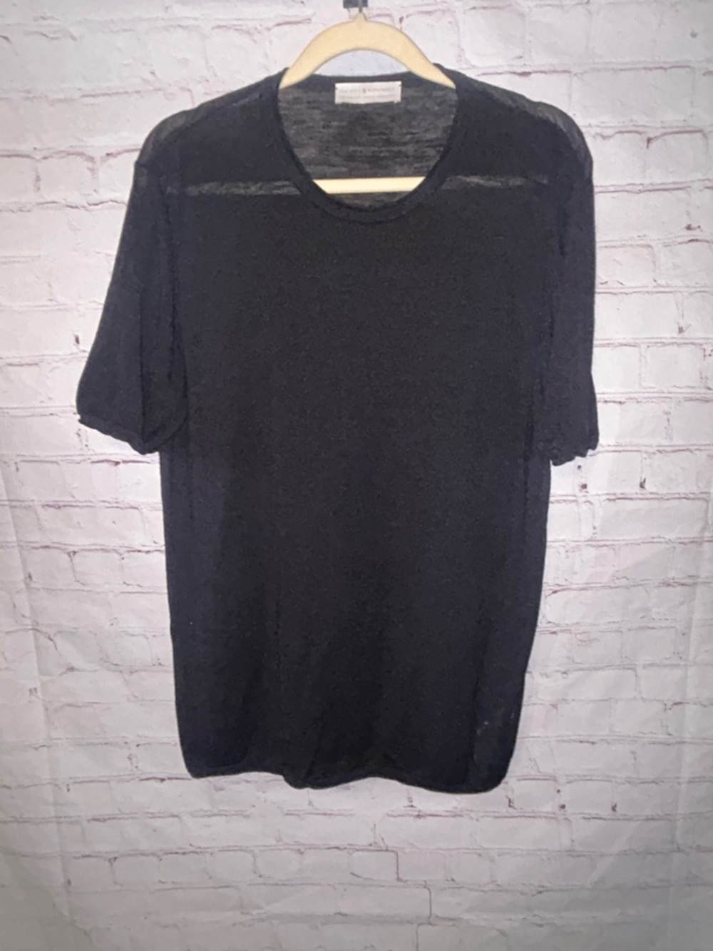 Maison Montagut linen blend tee women’s size L